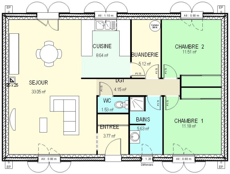 plan maison type